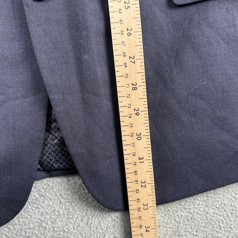 Van Heusen Blazer Mens 46L Blue Cool Flex Slim Fit Thermal Comfort Lining Jacket